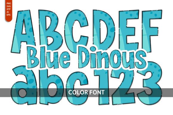 Blue Dinous Font - Featured Image