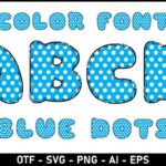 Blue Dots Font - Featured Image