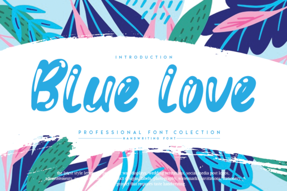 Blue Love Font - Featured Image