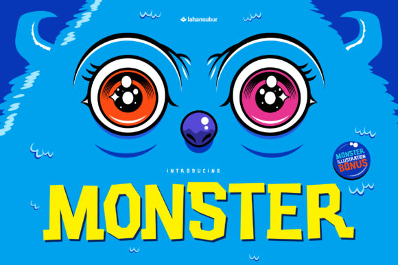 Blue Monster Font - Featured Image