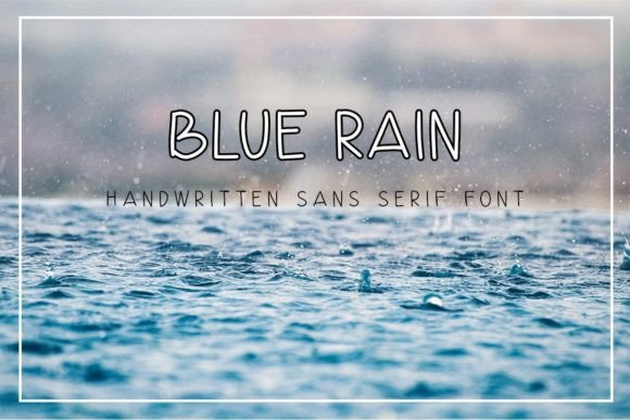 Blue Rain Font - Featured Image