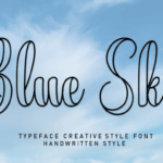 Blue Sky Font - Featured Image