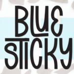 Blue Sticky Font - Featured Image