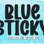 Blue Sticky Font - Featured Image