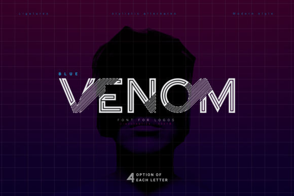 Blue Venom Font - Featured Image