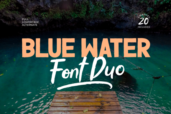 Blue Water Bold Duo Font - Featured Image