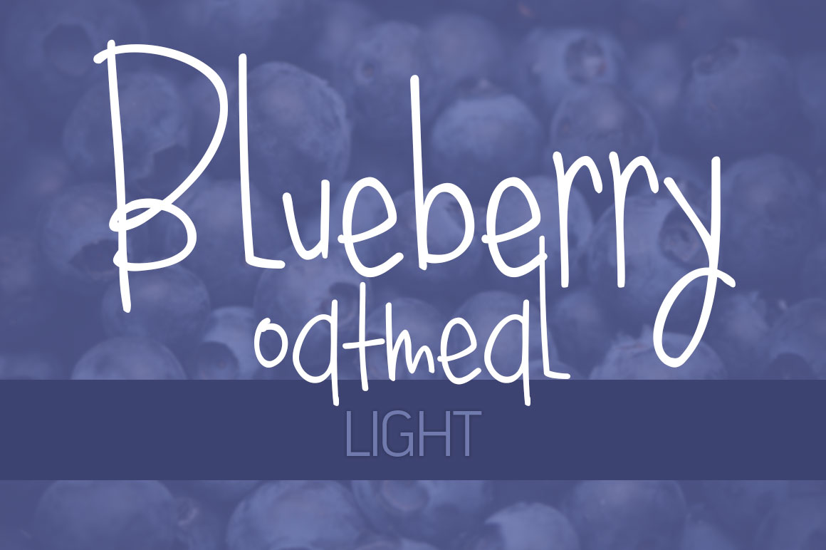 Blueberry Oatmeal Light Font - Featured Image