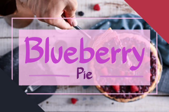 Blueberry Pie Font - Featured Image