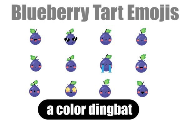 Blueberry Tart Emojis Font - Featured Image