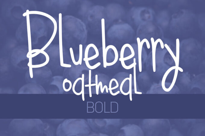 Bluebery Oatmeal Bold Font - Featured Image