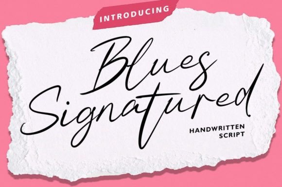 Blues Signatured Font - Featured Image