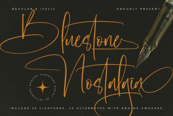 Bluestone Nostalgia Font - Featured Image