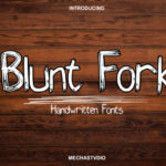Blunt Fork Font - Featured Image
