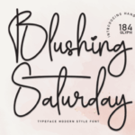 Blushing Saturday Font - Featured Image