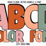 Boho Floral Retro Font - Featured Image