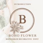 Boho Flower Monogram Font - Featured Image