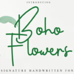 Boho Flowers Font - Featured Image