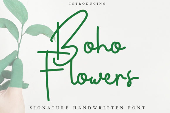 Boho Flowers Font - Featured Image