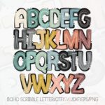 Boho Scribble Letter Font - Featured Image