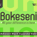 Bokeseni Black Expanded Italic Font - Featured Image