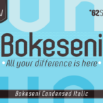 Bokeseni Condensed Italic Font - Featured Image