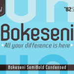 Bokeseni SemiBold Condensed Font - Featured Image