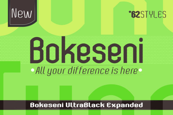 Bokeseni UltraBlack Expanded Font - Featured Image
