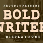 Bold Writer Font - Featured Image