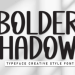 Bolder Shadows Font - Featured Image