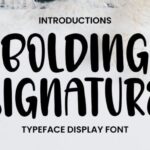 Bolding Signature Font - Featured Image