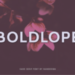 Boldlope Font - Featured Image