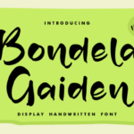Bondela Gaiden Font - Featured Image