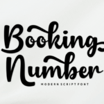 Booking Number Font - Featured Image