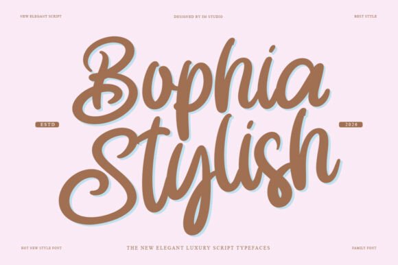 Bophia Stylish Font - Featured Image