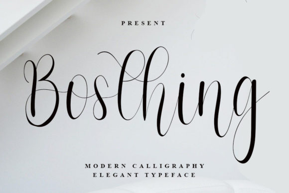 Bosthing Font - Featured Image