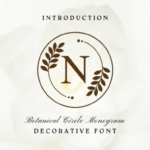 Botanical Circle Monogram Font - Featured Image