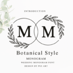 Botanical Style Monogram Font - Featured Image