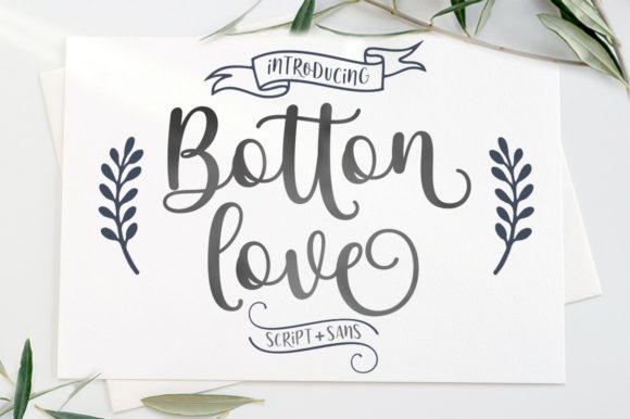 Botton Love Duo Font - Featured Image