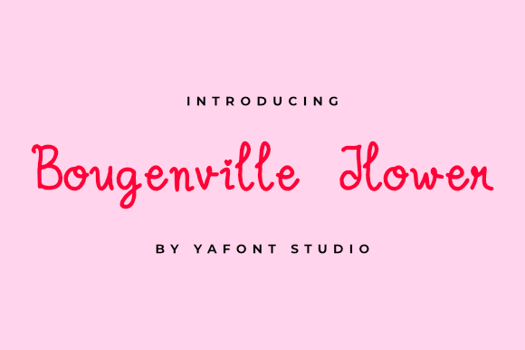 Bougenville Flowers Font - Featured Image