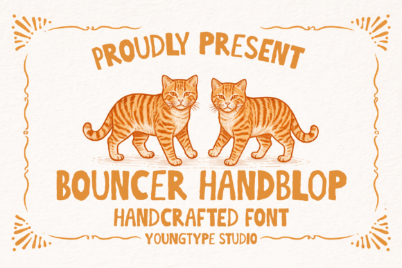 Bouncer Handblop Font - Featured Image