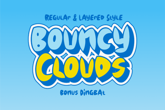 Bouncy Clouds Font - Featured Image