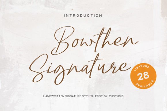 Bowthen Signature Font - Featured Image
