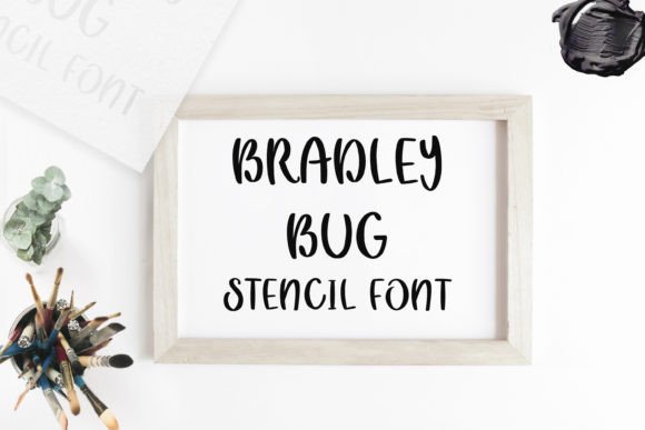 Bradley Bug Stencil Font - Featured Image