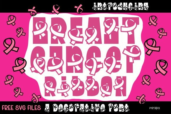 Breast Cancer Ribbon Font - Featured Image