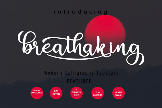 Breathaking Script Font - Featured Image