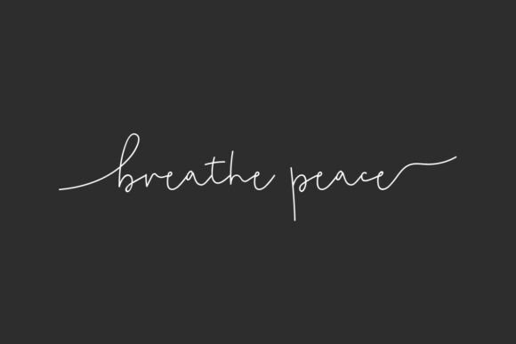 Breathe Peace Font - Featured Image
