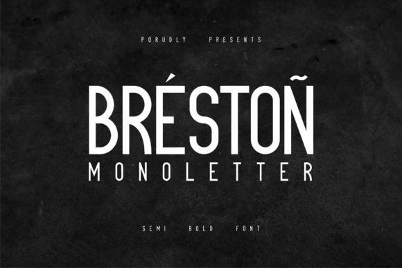 Breston Monoletter Font - Featured Image