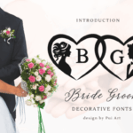 Bride Groom Monogram Font - Featured Image