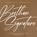 Brithan Signature Font - Featured Image