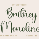 Britney Monoline Font - Featured Image